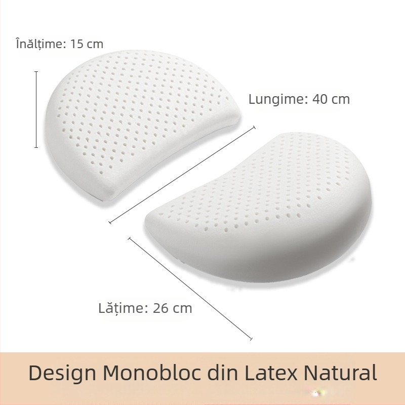 Pernă de maternitate din latex, suport talie pentru somn pe o parte, sprijin pentru abdomen, antiacarieni, detașabilă și lavabilă