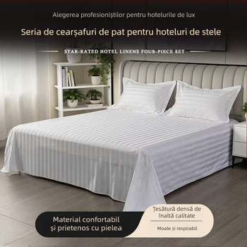 Cearșaf alb din bumbac satinat, 60s, pentru pat, o singură piesă, 180 cm x 200–220 cm, stil minimalist modern