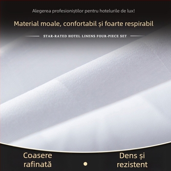 Cearșaf alb din bumbac satinat, 60s, pentru pat, o singură piesă, 180 cm x 200–220 cm, stil minimalist modern