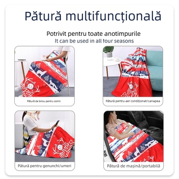 Cuvertură din flanel personalizată pentru comerțul transfrontalier, fibră ultra-fină, model în dungă, dimensiuni 80×130 cm și 100×140 cm, stil modern minimalist, potrivită pentru toate anotimpurile