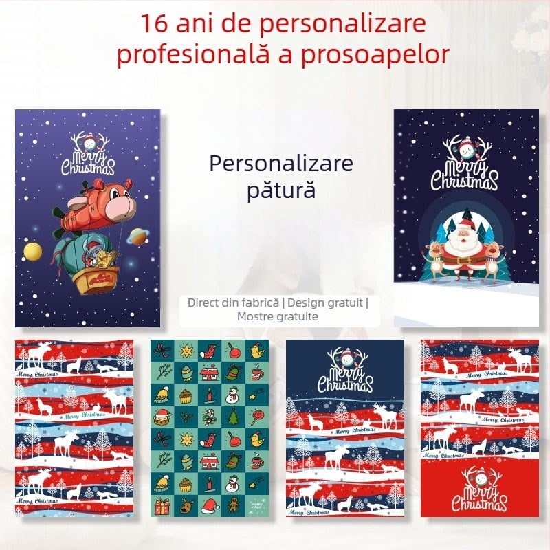 Cuvertură din flanel personalizată pentru comerțul transfrontalier, fibră ultra-fină, model în dungă, dimensiuni 80×130 cm și 100×140 cm, stil modern minimalist, potrivită pentru toate anotimpurile