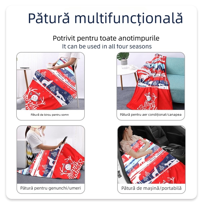 Cuvertură din flanel personalizată pentru comerțul transfrontalier, fibră ultra-fină, model în dungă, dimensiuni 80×130 cm și 100×140 cm, stil modern minimalist, potrivită pentru toate anotimpurile