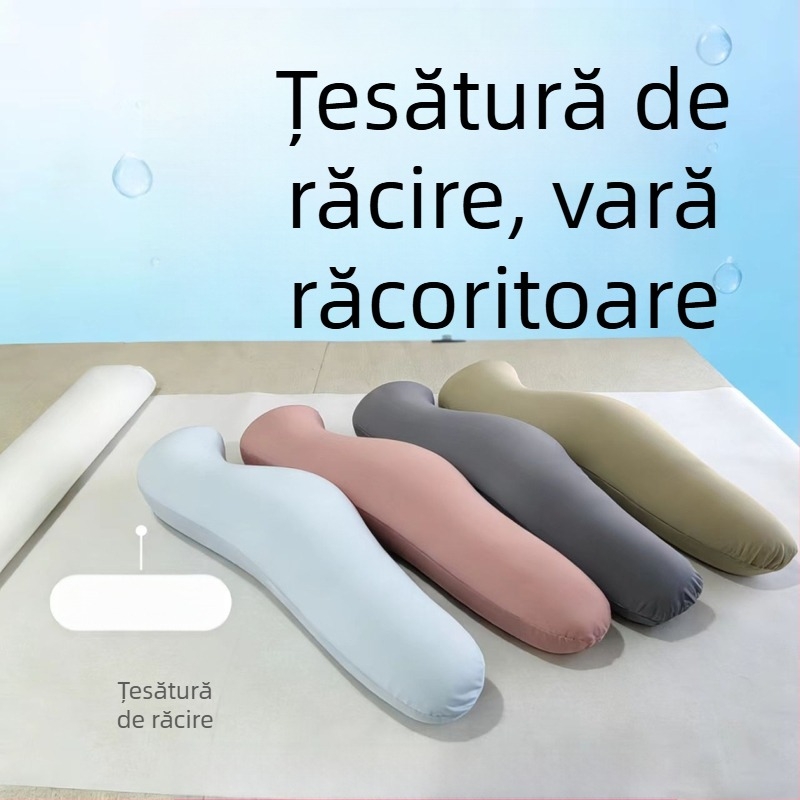 Pernă de maternitate răcoroasă de vară, în formă de cal marin pentru îmbrățișări, cu susținere pentru talie și somn pe o parte