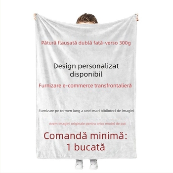 Nievia pătură din flanel cu imprimare digitală la comandă, design personalizat, geometric, pentru toate anotimpurile, stil modern simplu