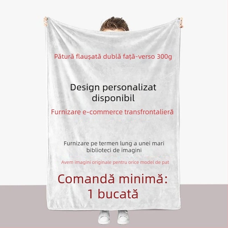 Nievia pătură din flanel cu imprimare digitală la comandă, design personalizat, geometric, pentru toate anotimpurile, stil modern simplu