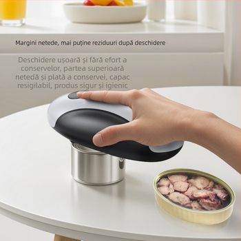 Deschizător electric pentru conserve cu ridicare a capacului – multifuncțional, inteligent, portabil, pliabil, cu prindere magnetică