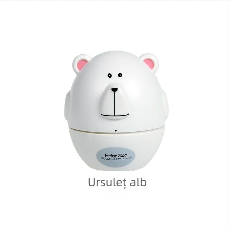 Timer de bucătărie mecanic, în formă de animal drăguț, cu alarmă, fără baterii