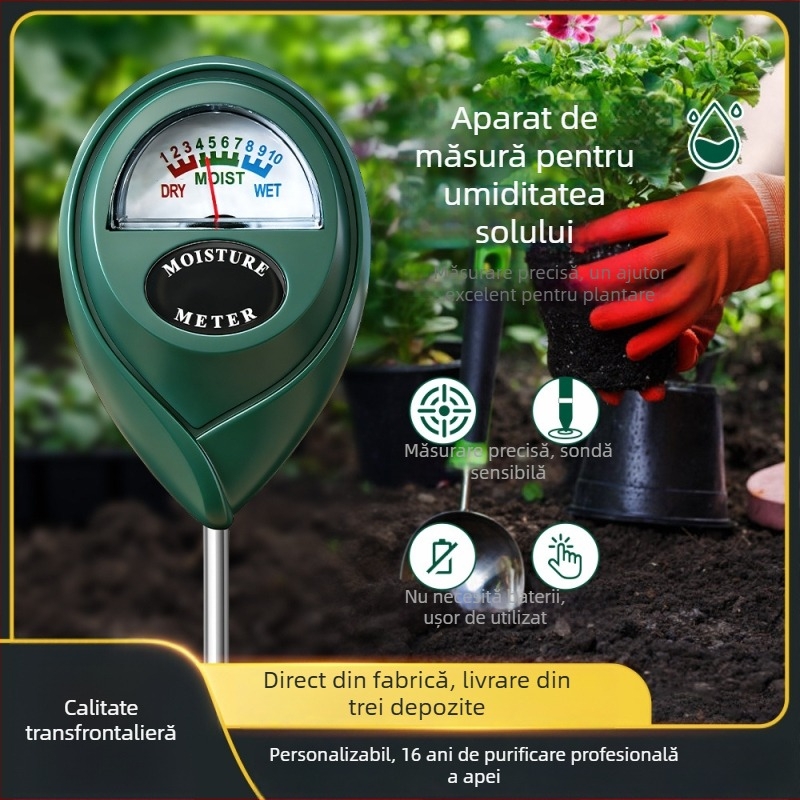 Senzor de umiditate a solului pentru grădină și plante, senzor precis de umiditate