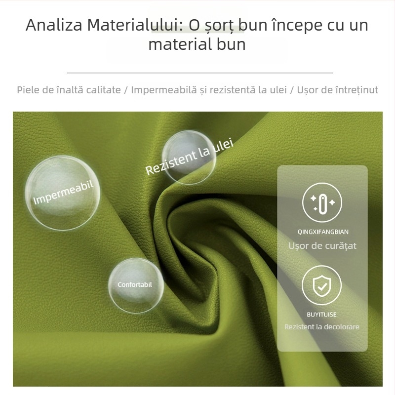 Șorț din piele PU pentru bucătărie, stil coreean, impermeabil și rezistent la ulei, imprimat, vestimentație de lucru modernă