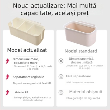 Organizator atașabil pentru scutece pentru pătuț, coș de depozitare