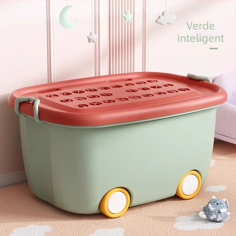 Good helper Cutie de depozitare cu roți pentru jucării, haine de bebeluți, gustări și cărți
