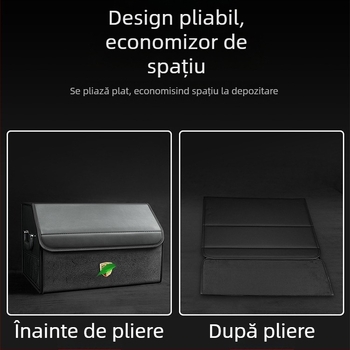 Organizator pliabil pentru portbagajul mașinii, cutie de depozitare, rezistentă la apă, izolație, cu mâner
