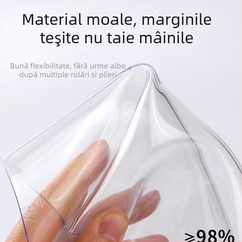 Perdea de ușă din PVC, transparentă, separator pentru climatizare, magnetică, izolație termică, pentru interior/exterior