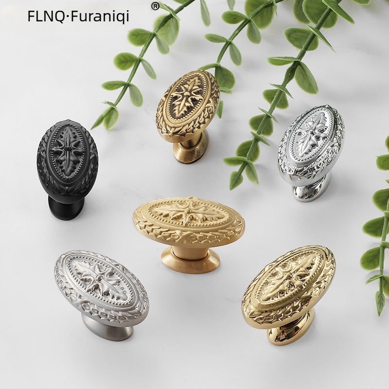 Mâner din alamă pentru garderobă, oval, stil antic, lux american și clasic francez