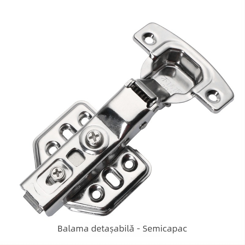 Balama din oțel inoxidabil 304 cu amortizor hidraulic silențios pentru uși de dulap și garderobă
