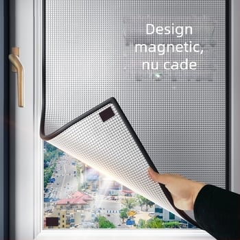 Umbră de fereastră cu aspirație magnetică pentru protecție solară și izolare termică, sufragerie și balcon, panou din sticlă