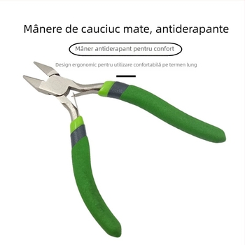 Set de unelte pentru bijuterii DIY placat cu nichel, cu clește cu nas subțire pentru brățări și coliere, anti-static, include inele deschise
