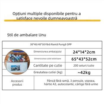 Tablou digital DIY personalizat cu personaje de desene animate - lucrare digitală pictată manual, pentru potrivirea culorilor