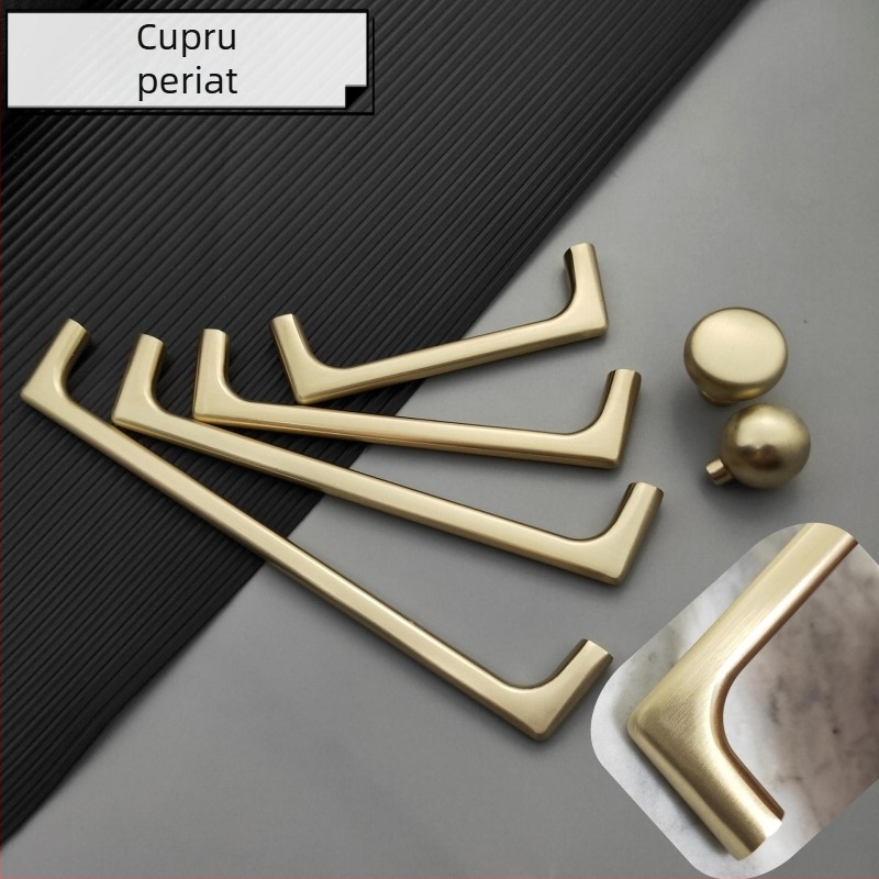 Mânere pentru dulap din aliaj de zinc – design modern minimalist pentru uși și sertare, aurii și negre, stil nordic