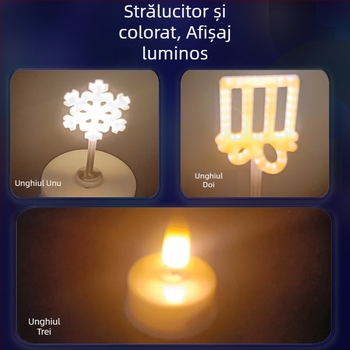 Lumânare LED cu formă creativă pentru decor de ziua de naștere și cerere în căsătorie