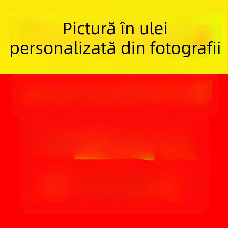 Tablou digital în ulei pe pânză, cu ramă din lemn, efect tridimensional, desenat parțial manual, peisaj pentru sufragerie — stil modern minimalist