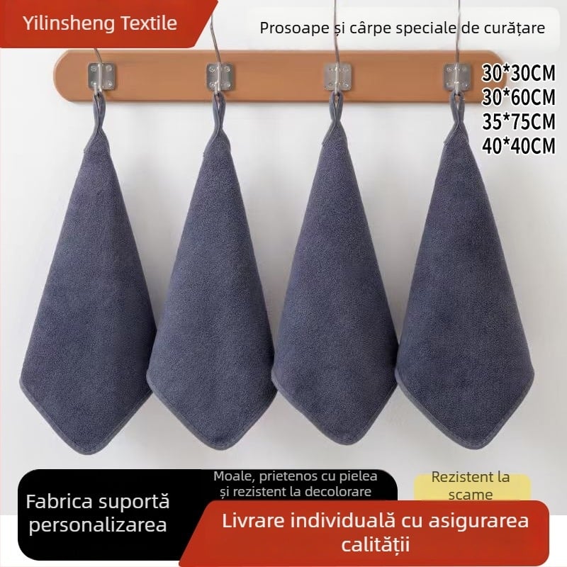 Pânză de curățare din microfibră, 30×30 cm, pentru mașină și uz casnic, absorbantă, uscare rapidă, fără scame, imprimare logo disponibil