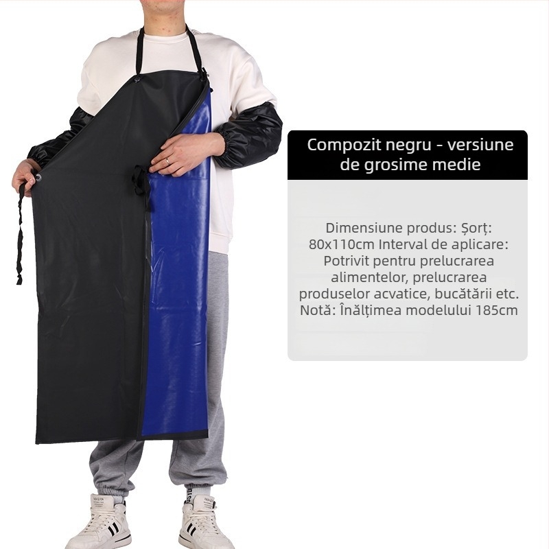 Șorț impermeabil din PVC, fără mâneci, pentru adulți – stil modern minimalist pentru bucătărie