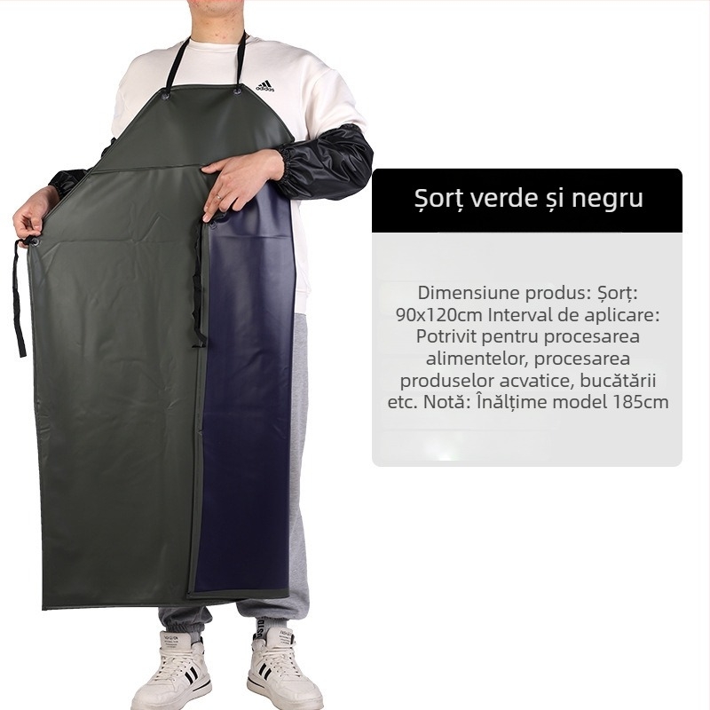 Șorț impermeabil din PVC, fără mâneci, pentru adulți – stil modern minimalist pentru bucătărie