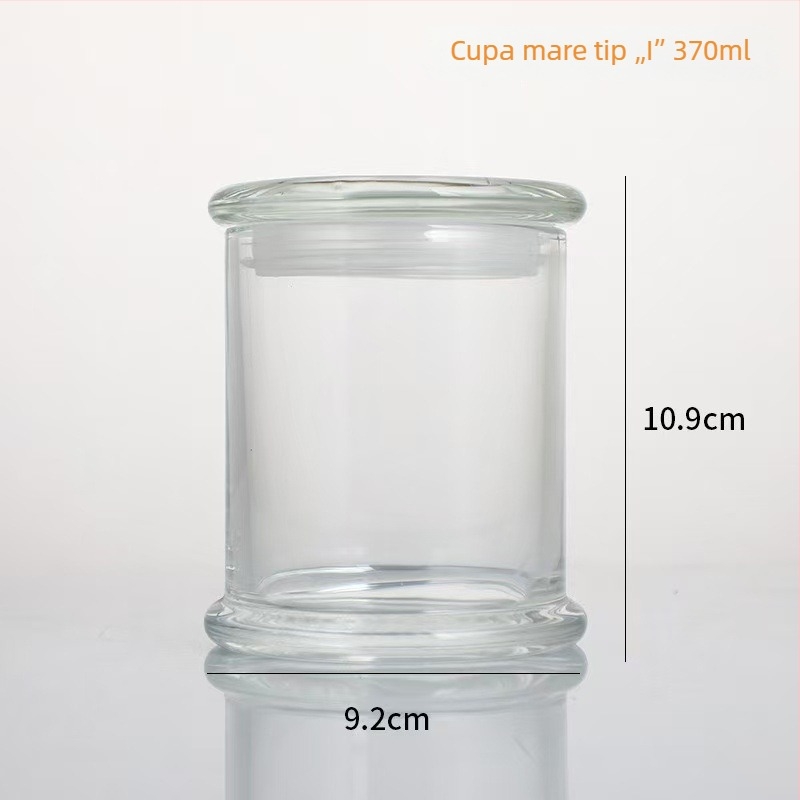 Suport din sticlă pentru aromaterapie cu capac, difuzor cu pietre cristal, recipient decorativ din sticlă