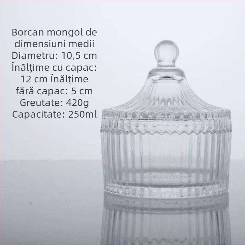 Suport din sticlă pentru aromaterapie cu capac, difuzor cu pietre cristal, recipient decorativ din sticlă
