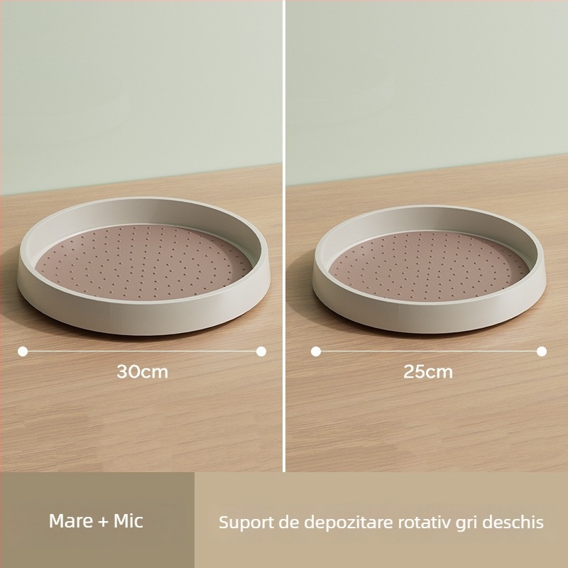 Raft rotativ pentru condimente de bucătărie cu tavă pentru sare, sos de soia și oțet