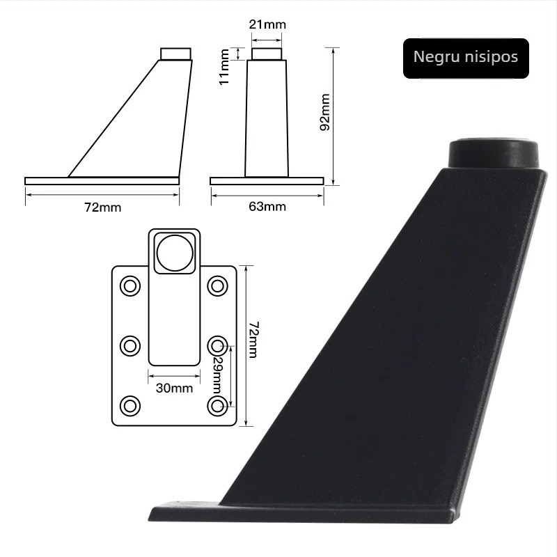 Picioare de birou din aliaj de aluminiu, picioare înclinate reglabil, pentru dulapuri, garderobe și mobilier TV
