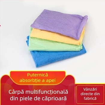 Prosop din piele sintetică de cerb, PVA, pentru spălarea mașinii și uscarea animalelor de companie, țesătură velur