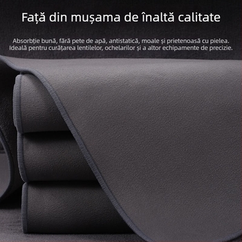 Prosop de curățare pentru mașină din catifea sintetică și fleece coral, cu grosime mare, absorbant, fără scame, fără urme, pentru interior