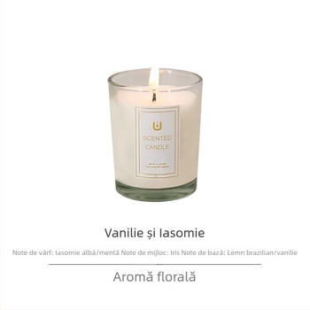 Lumânare de aromaterapie, fără fum, în pahar de sticlă, din ceară de soia, aromă de durată lungă pentru casă, cadou de ziua de naștere