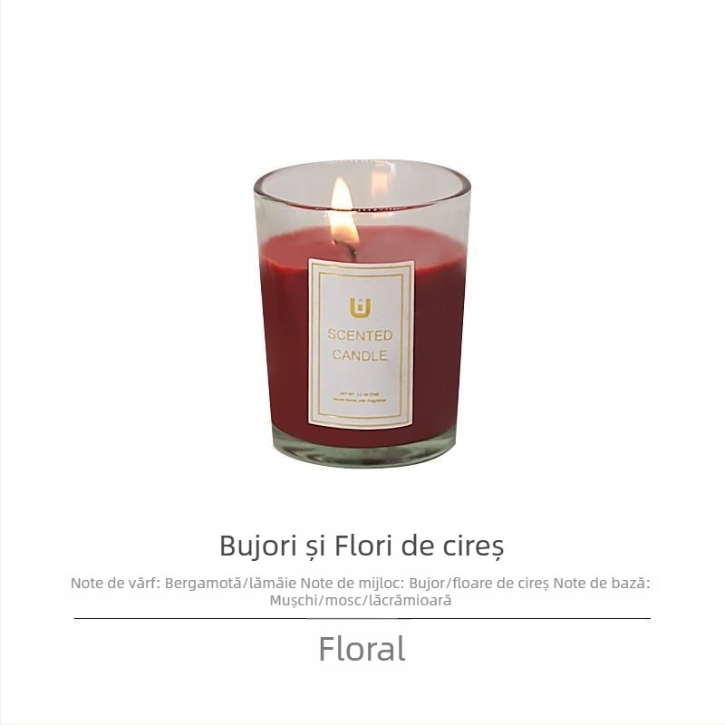 Lumânare de aromaterapie, fără fum, în pahar de sticlă, din ceară de soia, aromă de durată lungă pentru casă, cadou de ziua de naștere