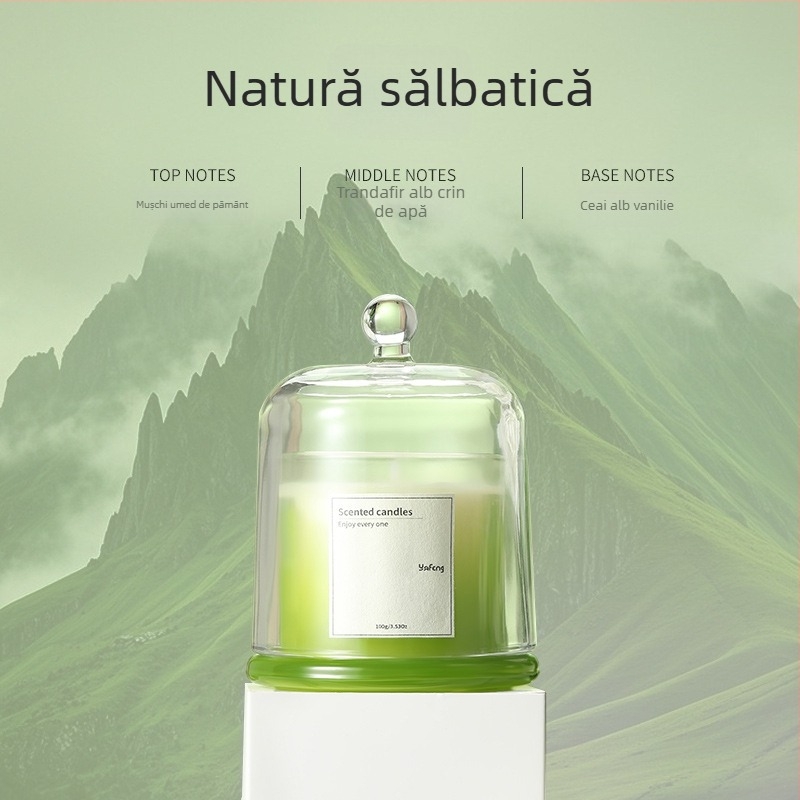Ceară parfumată din soia, în formă de cupă, pentru decor de interior și cadou pentru nunți, zile de naștere sau Ziua Îndrăgostiților
