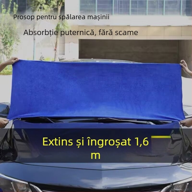 Prosop din microfibră pentru spălarea mașinii – mare, fără scame, foarte absorbant, pentru interiorul mașinii, gros