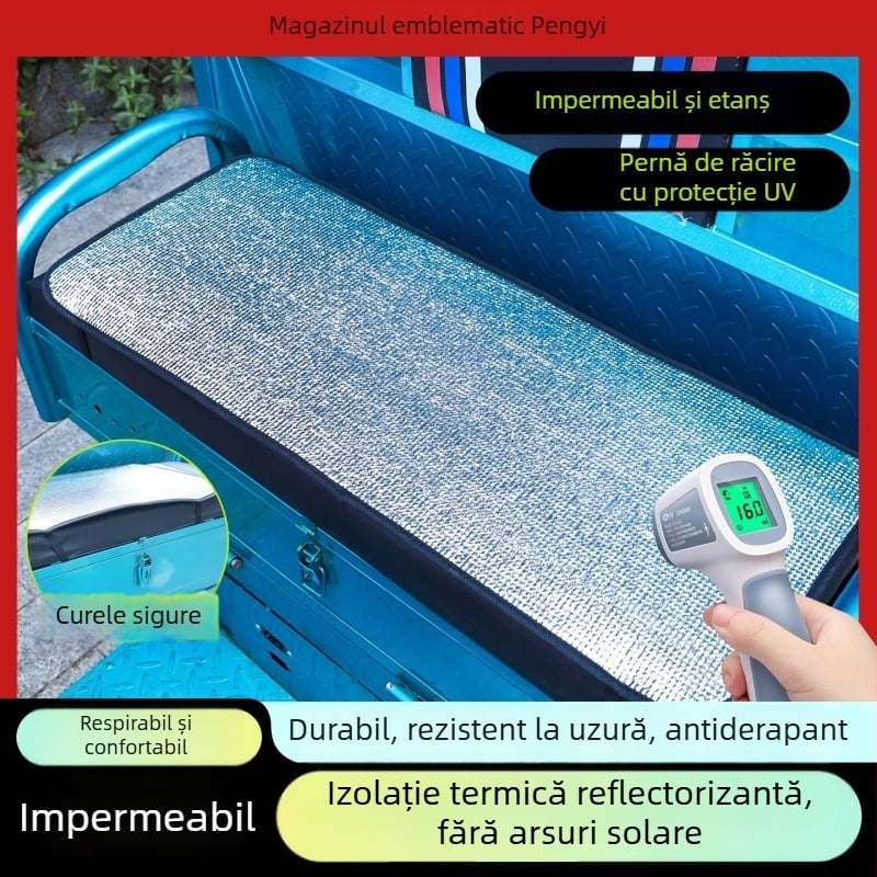 Perna de șezut pentru tricicleta electrică de vară, izolație termică, protecție împotriva arsurilor, mai groasă, impermeabilă și la praf, husă de protecție solară pentru șezut, universală pentru toate anotimpurile