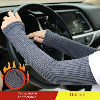 Manșete calde pentru antebrațe – unisex, toamnă–iarna, monocrom, poliester