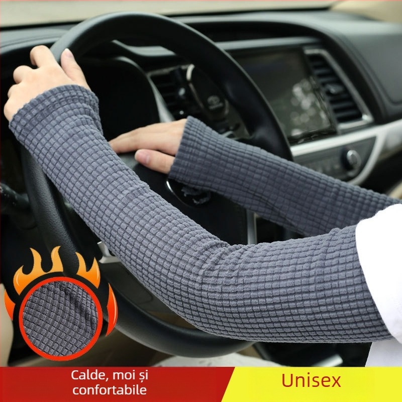 Manșete calde pentru antebrațe – unisex, toamnă–iarna, monocrom, poliester