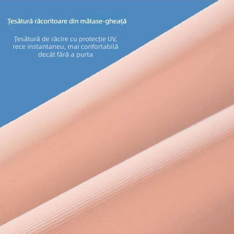 Manșete pentru protecție solară pentru femei – din mătase de gheață, subțiri, UV protecție, pentru condus în aer liber și ciclism, primăvară-vară