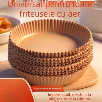 Hârtie de copt pentru friteuza cu aer, rotundă, groasă, absorbantă dublu față a grăsimii, pentru coacere acasă