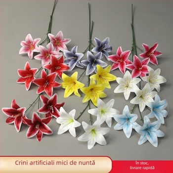 Crin artificial 3D, PU material, decor pentru casă, aranjament de masă pentru nuntă, recuzită pentru fotografiere, înălțime 30–100 cm