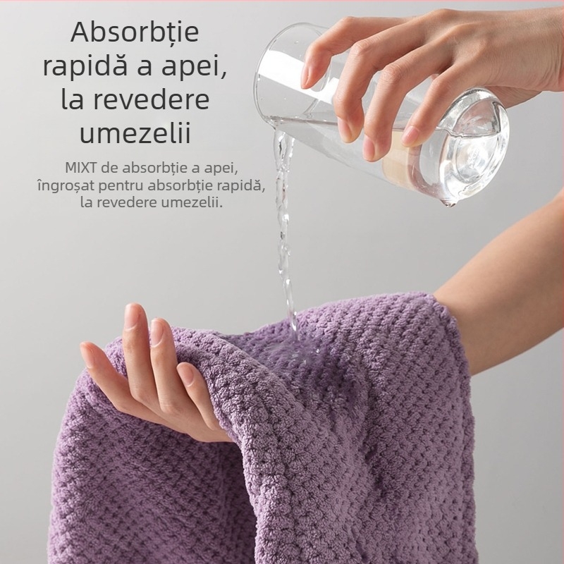 Căciulă de uscat părul din microfibră, cu dublu strat, foarte absorbantă