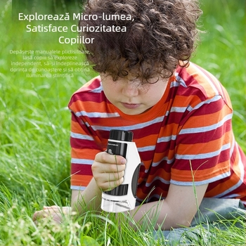 Microscop cu clips pentru telefon, 50–300×, observația celulelor — jucărie educațională științifică pentru elevi