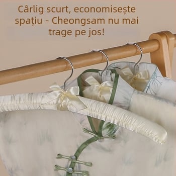 Cuier pentru haine cu acoperire din material textil și burete moale, anti-deformare și anti-alunecare