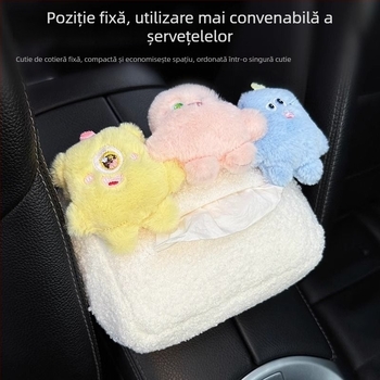 Cutie pentru șervețele auto, agățată, cu monstru drăguț — decor interior