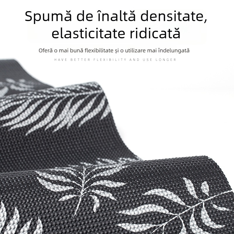 Covoraș de yoga din PVC pentru fitness, fără miros, material ecologic, antiderapant, rezistent la apă, absorbant la transpirație și amortizant la șocuri