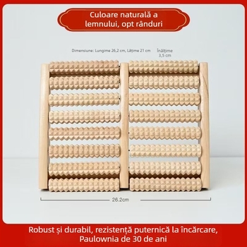 Masaj pentru picioare din lemn cu rolă, utilizare acasă